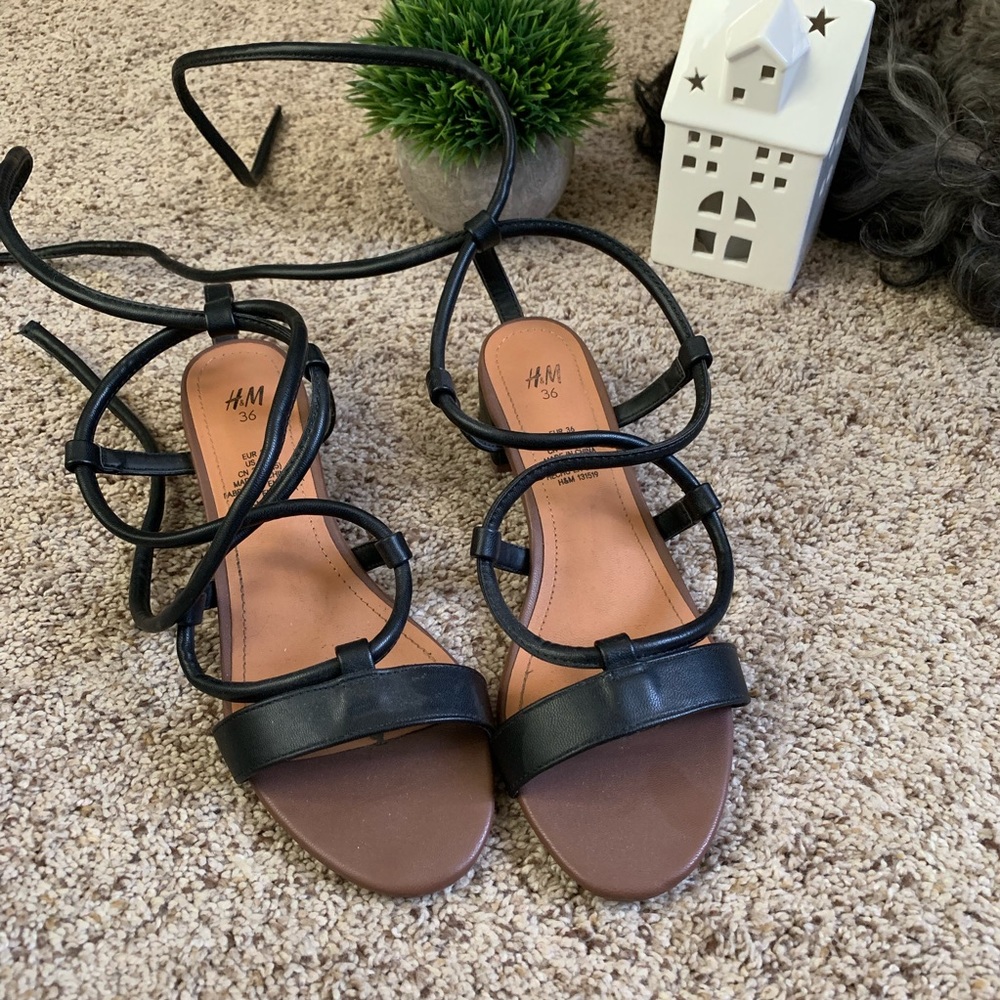 H&M Lace Up Sandals.
